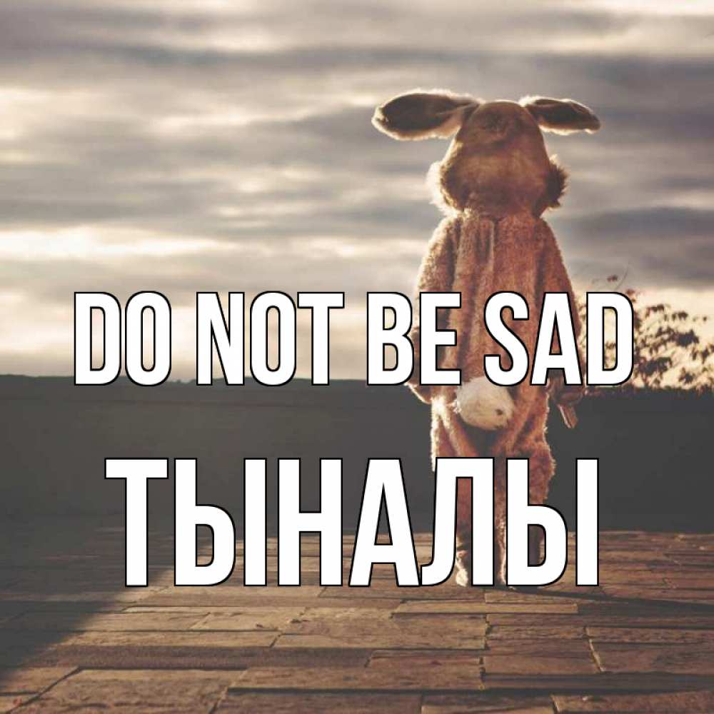 Greetings card с именем, ТЫНАЛЫ Do not be sad со спины Greetings with text for free download 