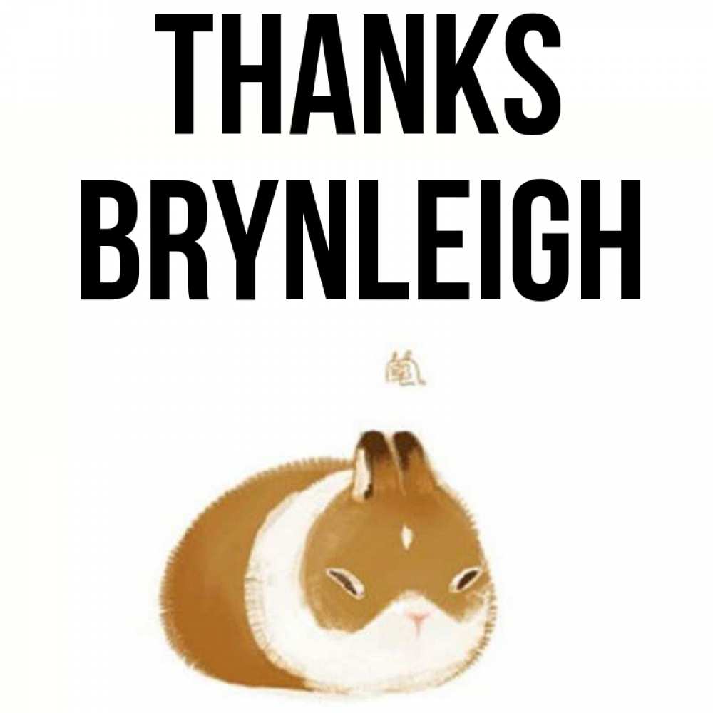 Greetings card с именем, Brynleigh Thanks коричнево белый домашний питомец Greetings with text for free download 