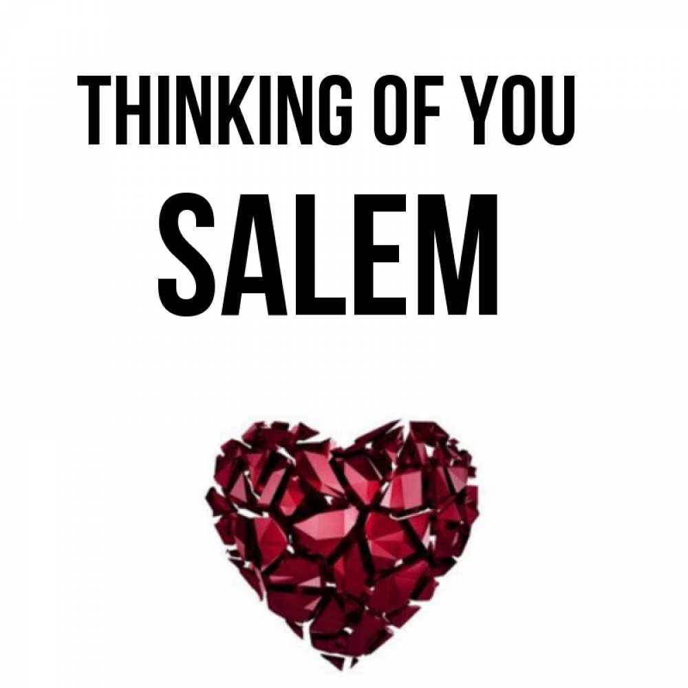 Greetings card с именем, Salem Thinking of you рубиновое 1 Greetings with text for free download 