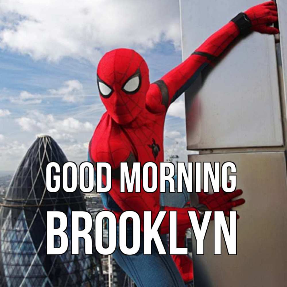Greetings card с именем, Brooklyn Good morning марвел герои Greetings with text for free download 