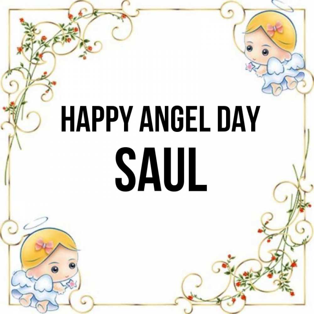 Greetings card с именем, Saul happy angel day девочки ангелы Greetings with text for free download 