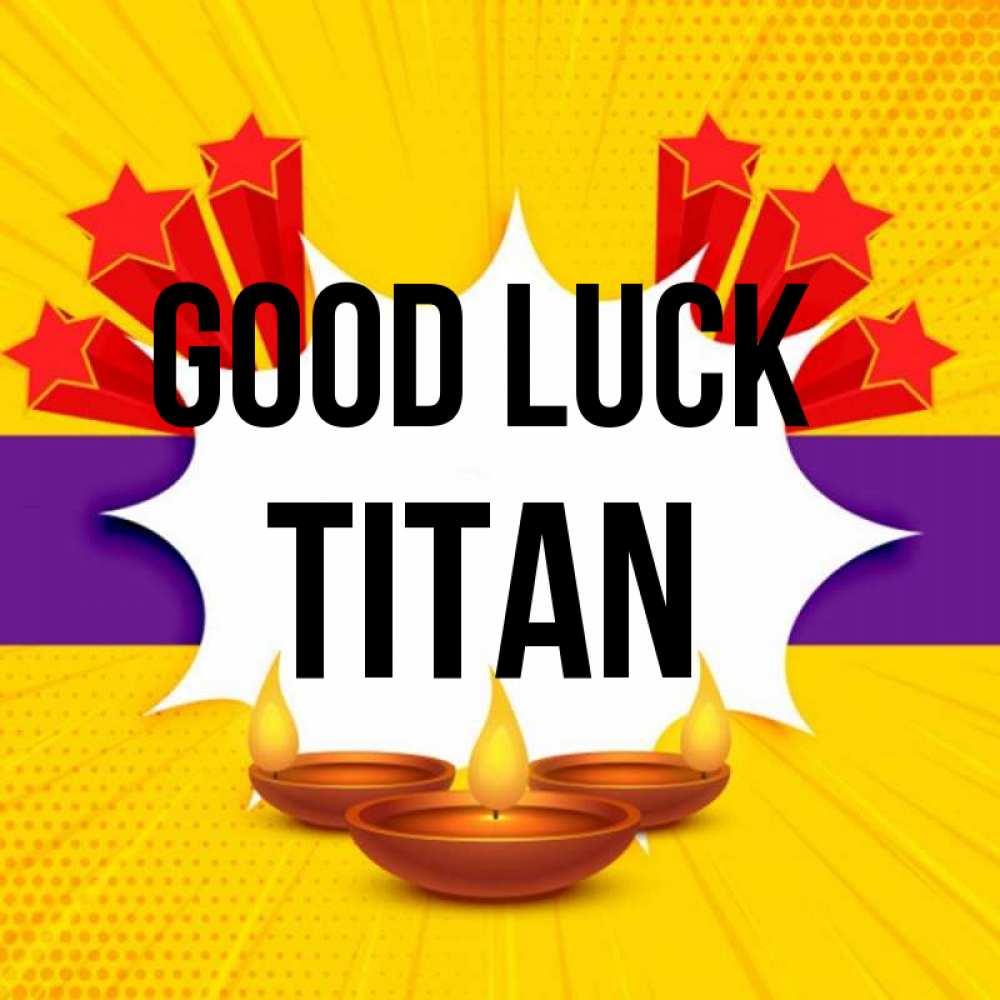 Greetings card с именем, Titan Good luck векторное изображение Greetings with text for free download 