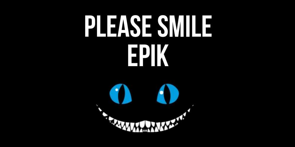 Greetings card с именем, Ерік Please smile кот улыбается Greetings with text for free download 