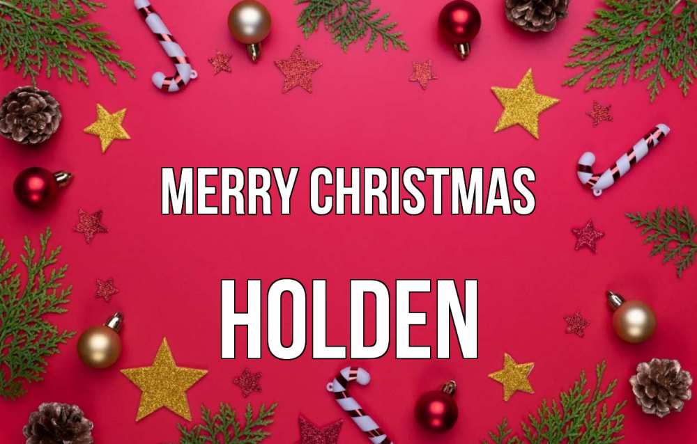 Greetings card с именем, Holden Merry Christmas с рождеством Greetings with text for free download 