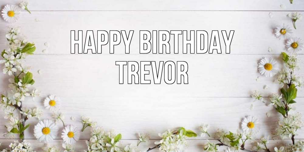 Greetings card с именем, Trevor Happy Birthday Воздушные шары Greetings with text for free download 