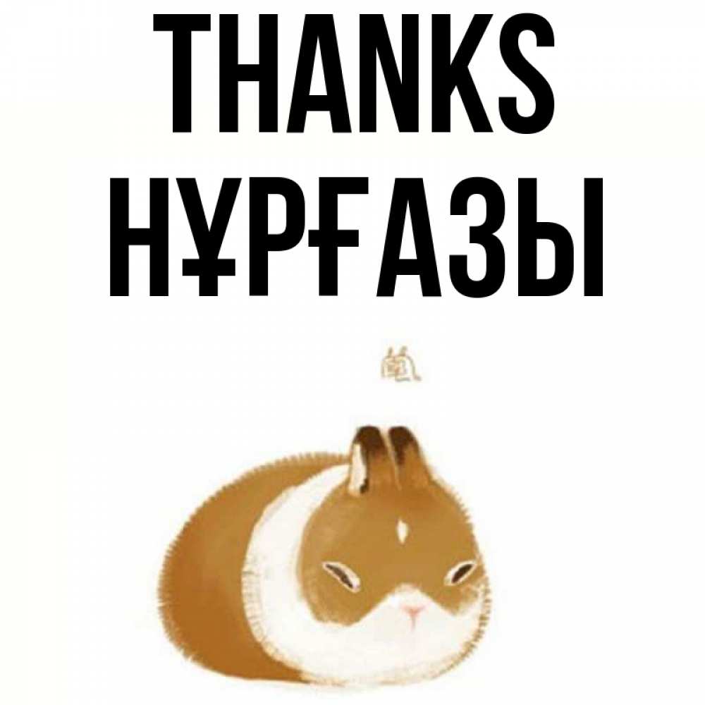 Greetings card с именем, НҰРҒАЗЫ Thanks коричнево белый домашний питомец Greetings with text for free download 