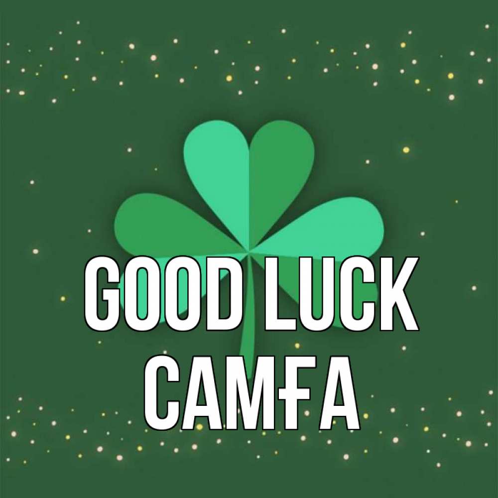 Greetings card с именем, САМҒА Good luck лист клевера Greetings with text for free download 
