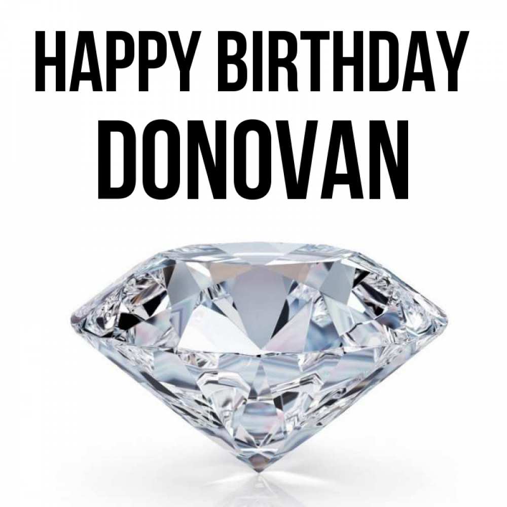 Greetings card с именем, Donovan Happy Birthday к пожеланием быть богатым Greetings with text for free download 