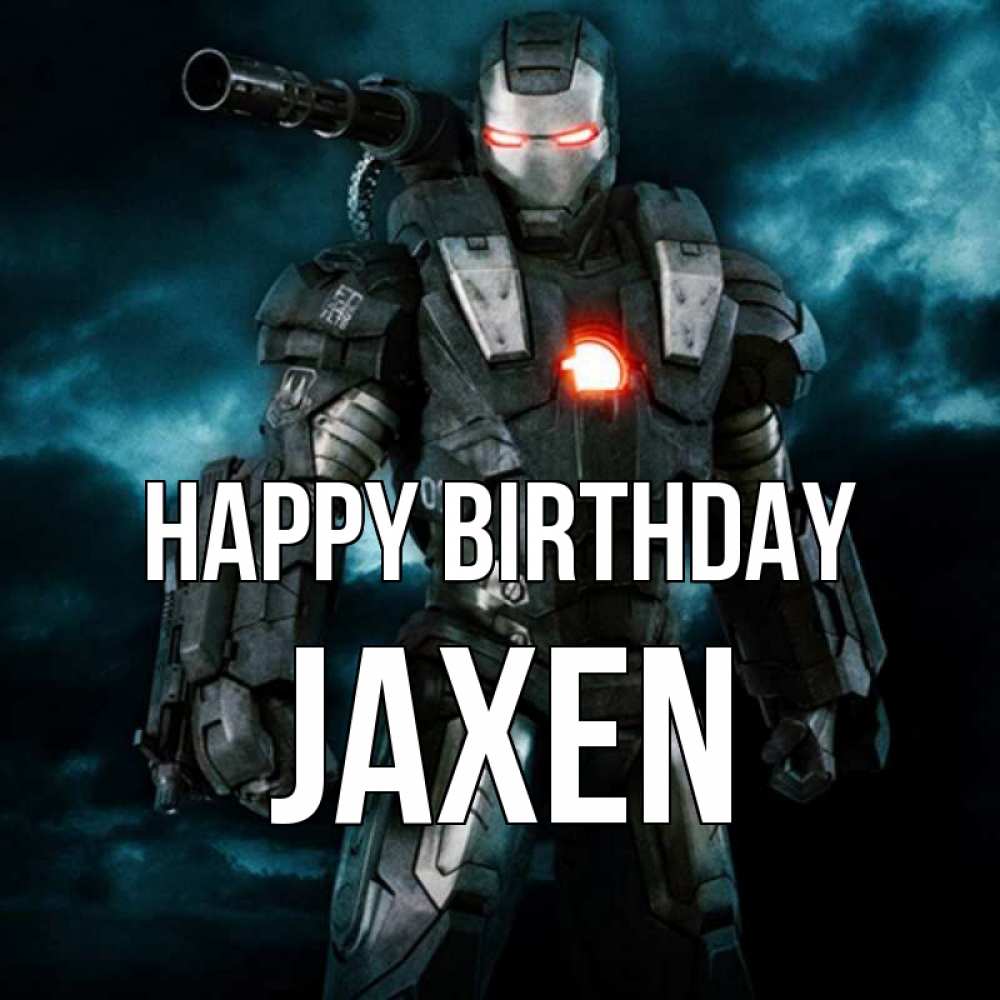 Greetings card с именем, Jaxen Happy Birthday марвел супергерой в новом костюме Greetings with text for free download 