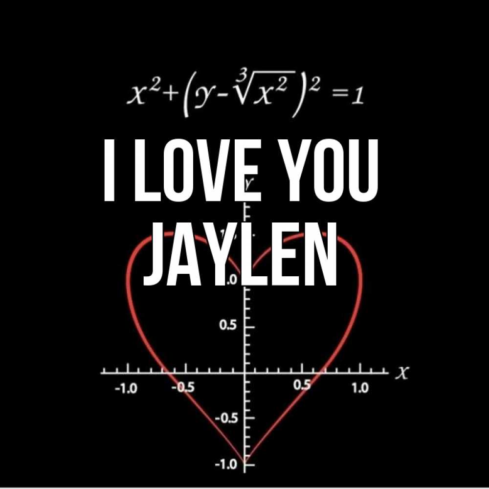 Greetings card с именем, Jaylen I love you сердечная формула Greetings with text for free download 
