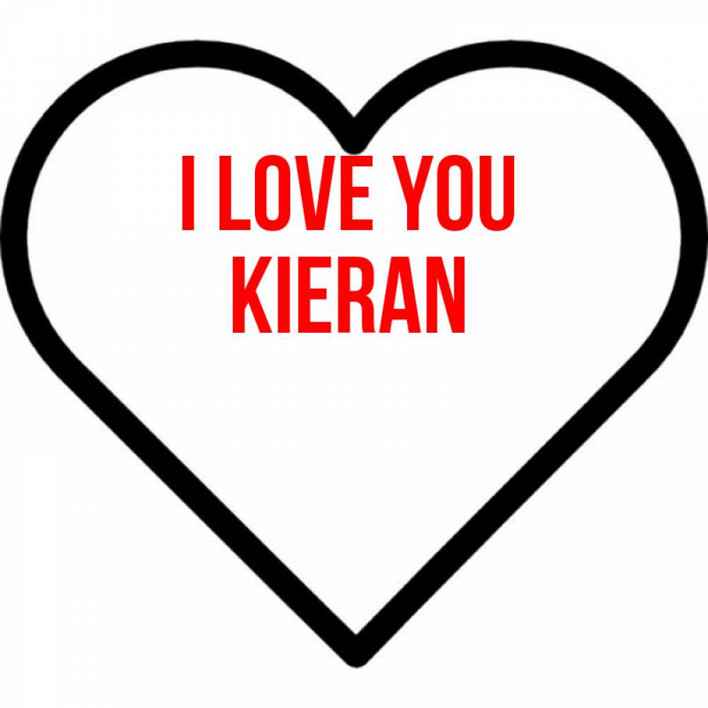 Greetings card с именем, Kieran I love you посто Greetings with text for free download 