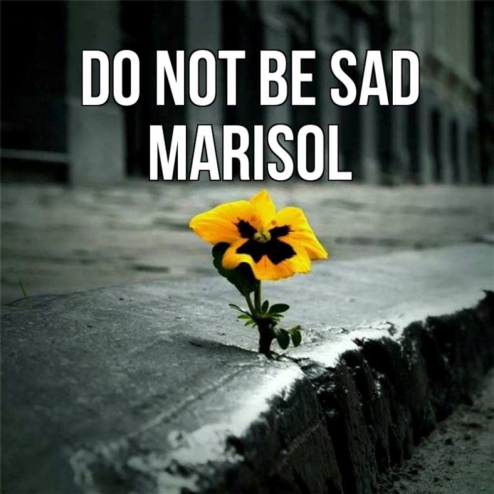 Greetings card с именем, Marisol Do not be sad не сдавайся Greetings with text for free download 