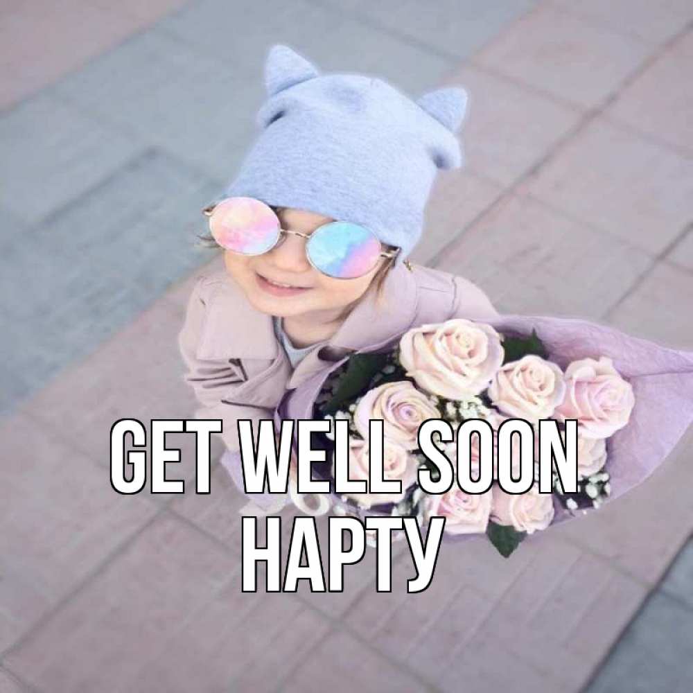 Greetings card с именем, НАРТУ Get well soon букет роз и ребенок Greetings with text for free download 