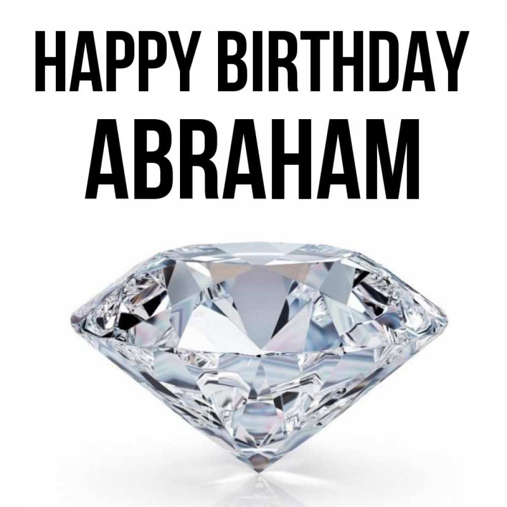 Greetings card с именем, Abraham Happy Birthday к пожеланием быть богатым Greetings with text for free download 