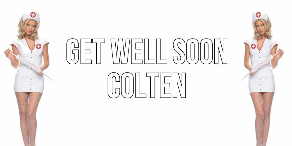 Greetings card с именем, Colten Get well soon открытки с медсестрой Greetings with text for free download 