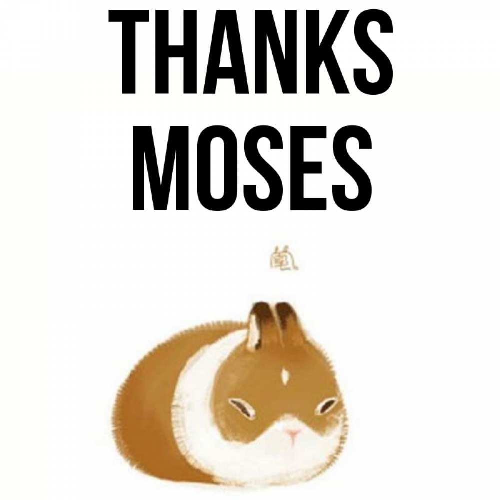 Greetings card с именем, Moses Thanks коричнево белый домашний питомец Greetings with text for free download 