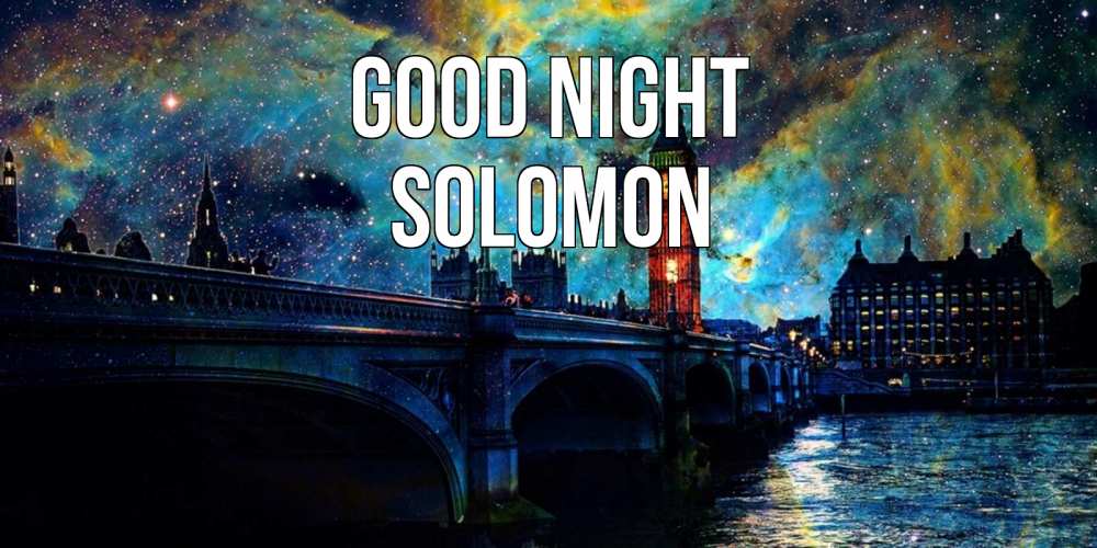 Greetings card с именем, Solomon Good night биг бен Greetings with text for free download 