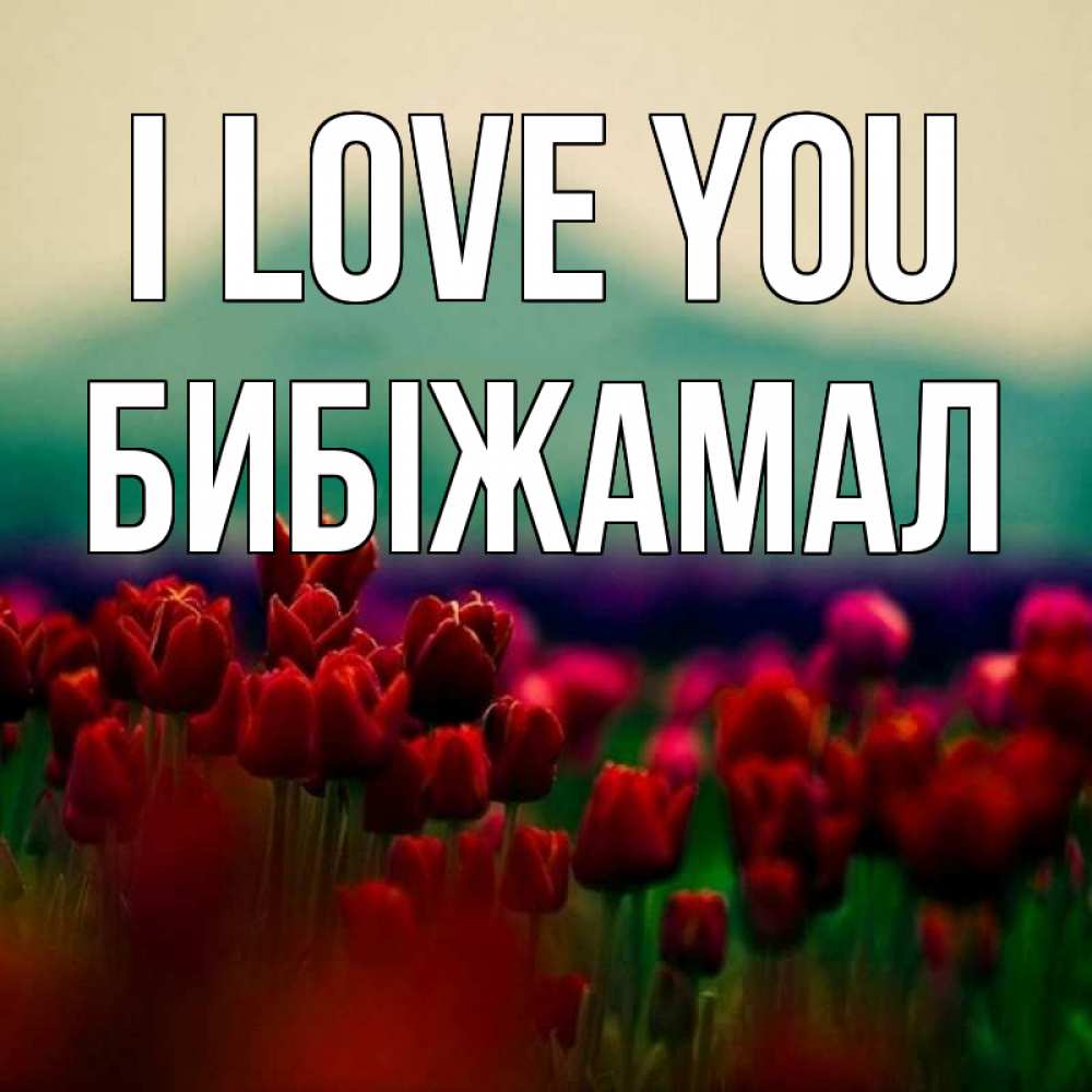 Greetings card с именем, БИБІЖАМАЛ I love you тюльпаны 4 Greetings with text for free download 