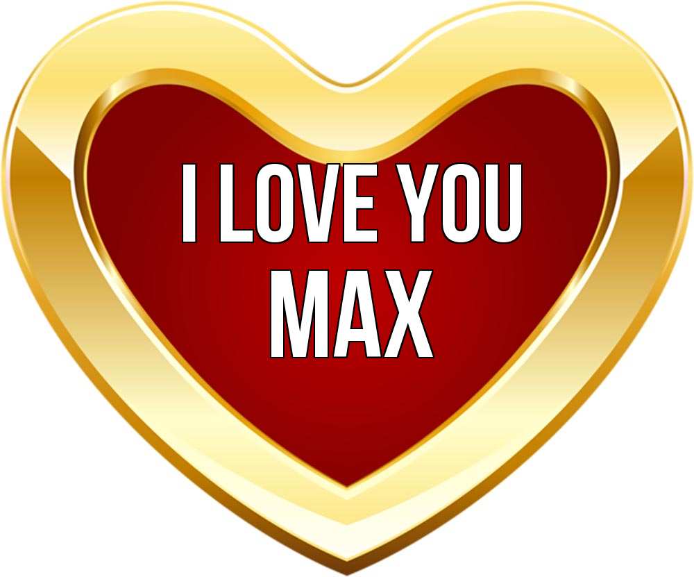 Greetings card с именем, Max I love you из краски Greetings with text for free download 