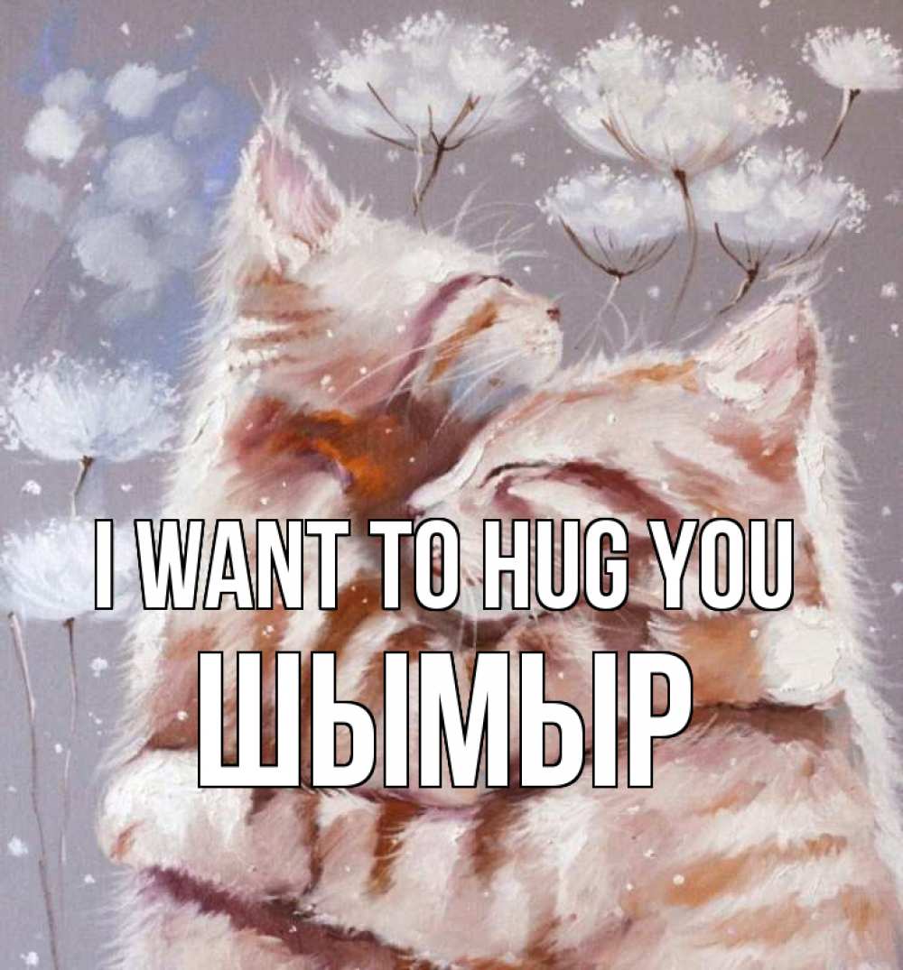 Greetings card с именем, ШЫМЫР I want to hug you Море и горы Greetings with text for free download 