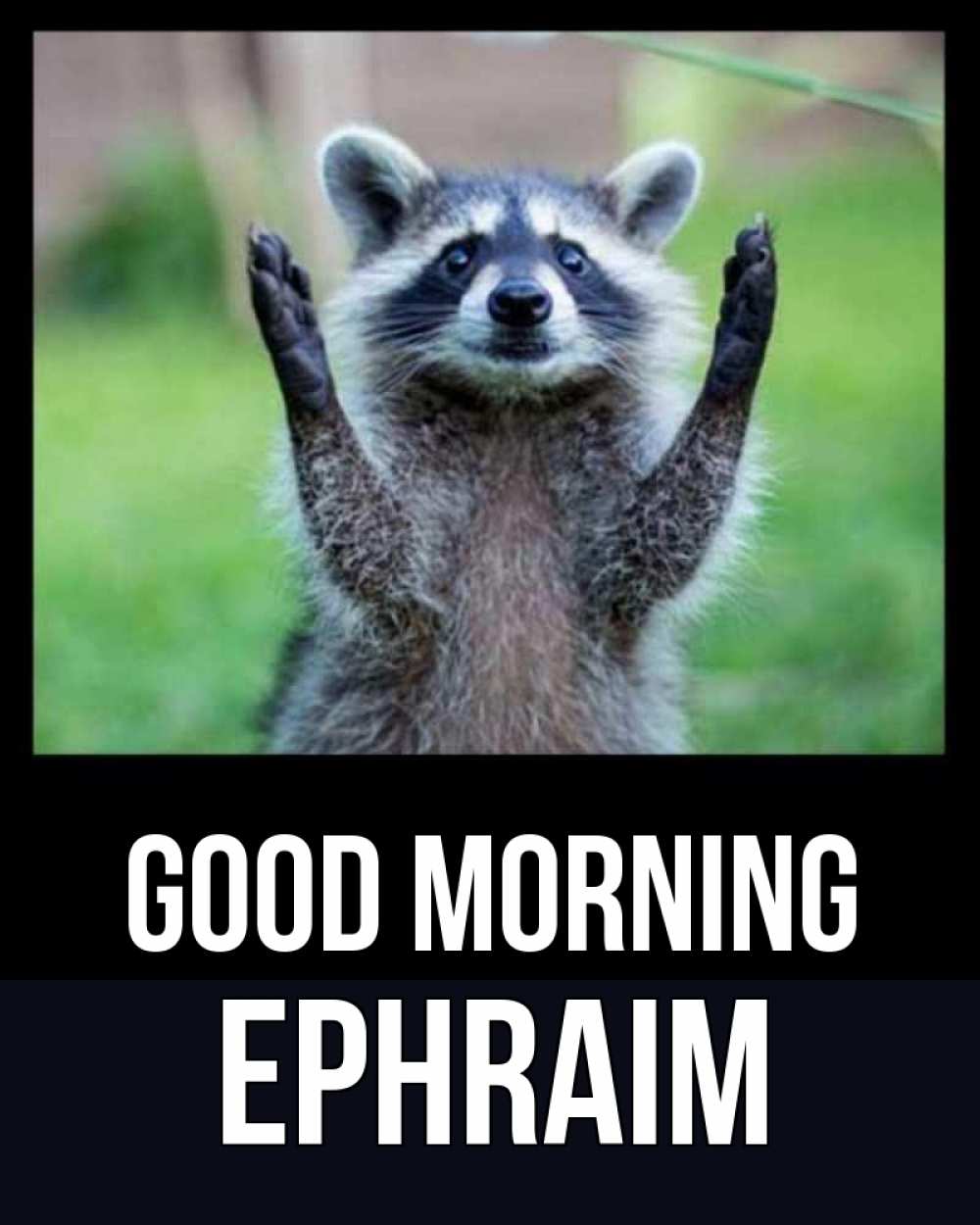 Greetings card с именем, Ephraim Good morning хорошее настроение утречком Greetings with text for free download 