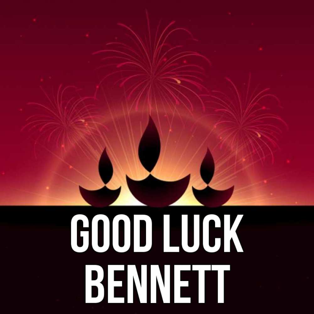 Greetings card с именем, Bennett Good luck праздник Greetings with text for free download 