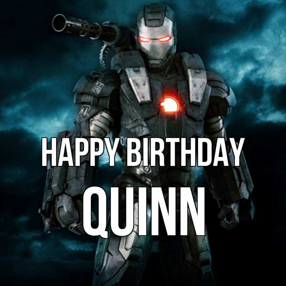 Greetings card с именем, Quinn Happy Birthday марвел супергерой в новом костюме Greetings with text for free download 
