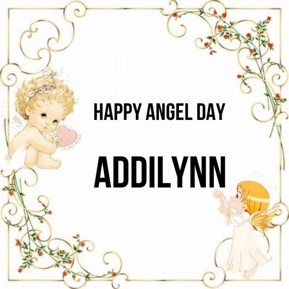 Greetings card с именем, Addilynn happy angel day ангелы желают прекрасных именин Greetings with text for free download 