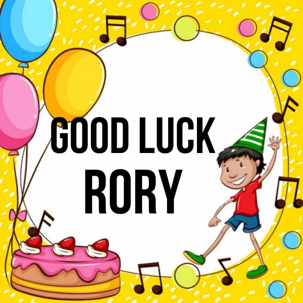 Greetings card с именем, Rory Good luck открытка 1 Greetings with text for free download 