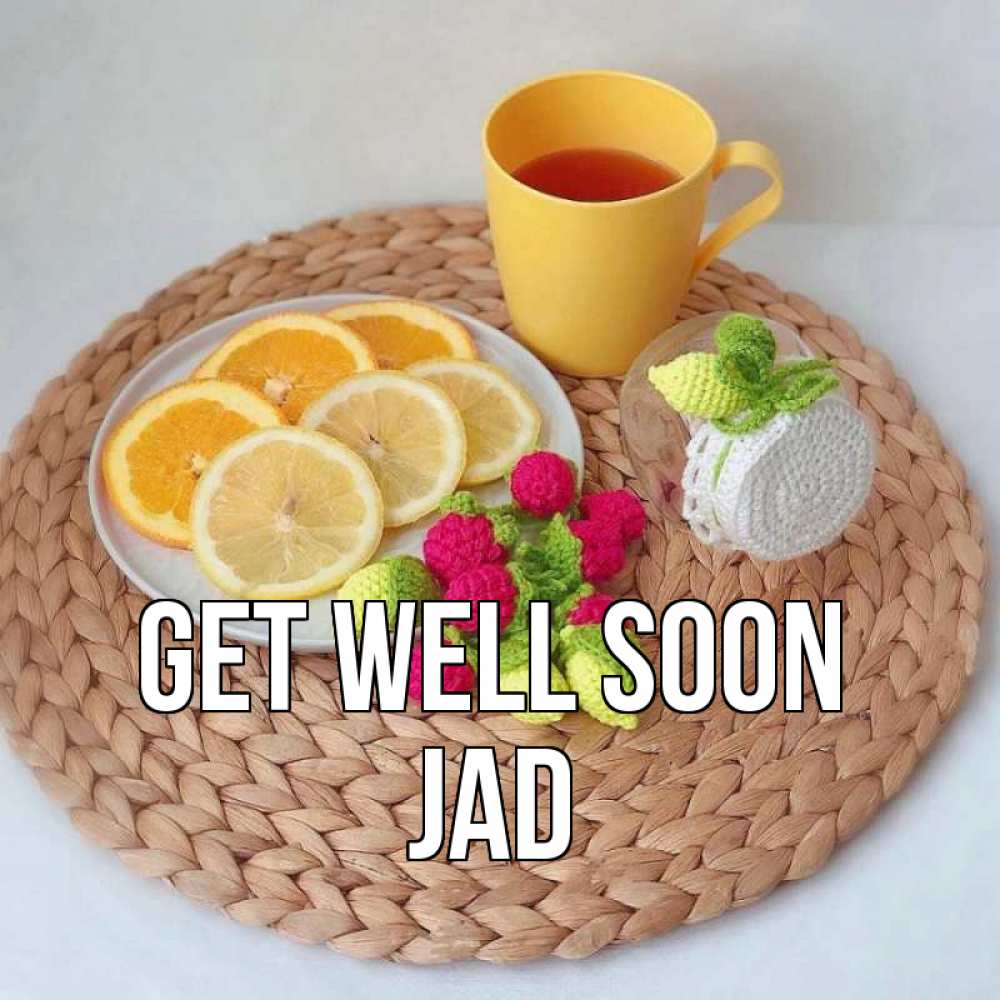 Greetings card с именем, Jad Get well soon вязаные штучки Greetings with text for free download 