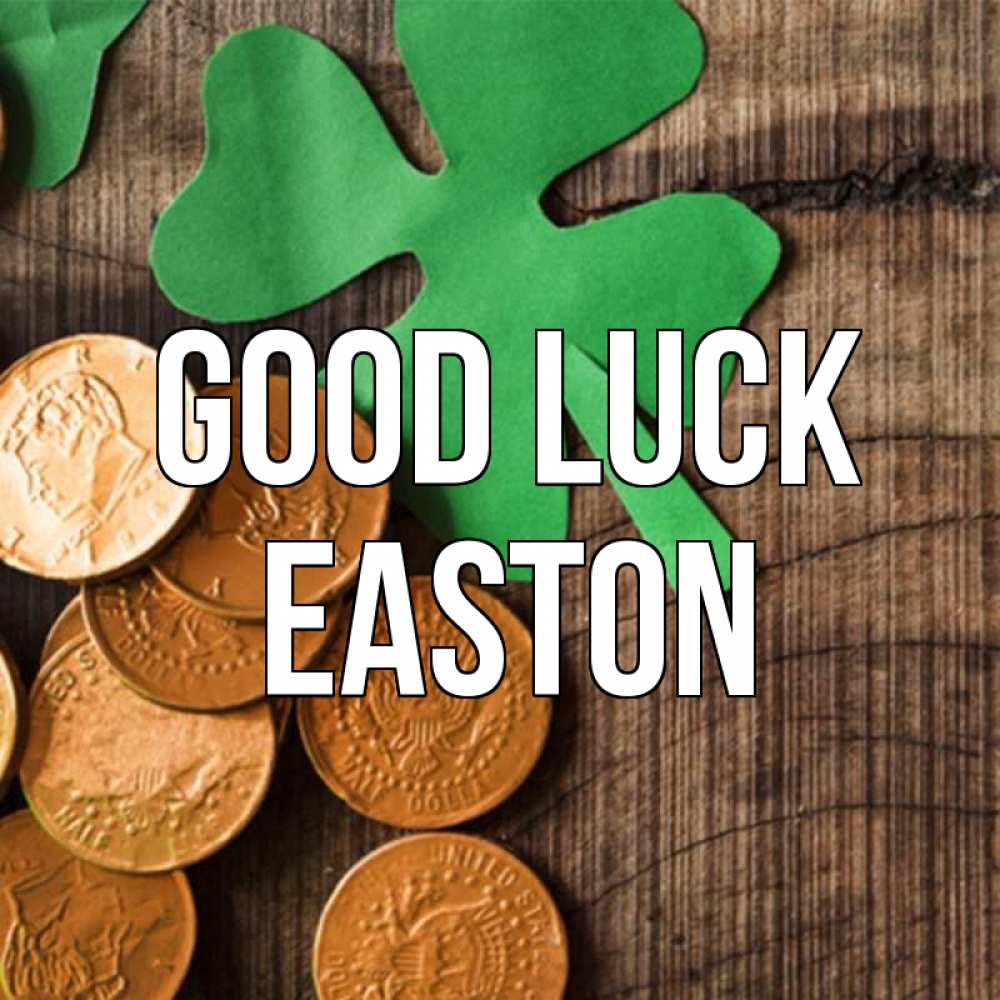 Greetings card с именем, Easton Good luck деревянный фон Greetings with text for free download 