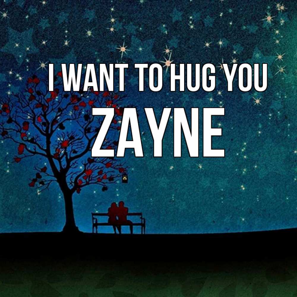 Greetings card с именем, Zayne I want to hug you много звезд Greetings with text for free download 