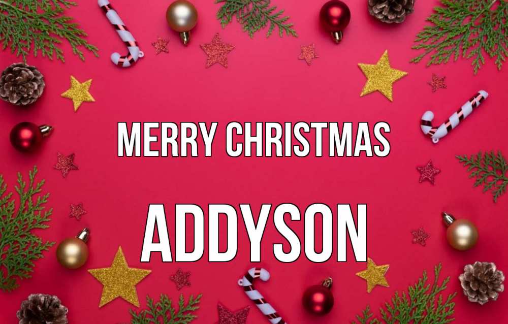 Greetings card с именем, Addyson Merry Christmas с рождеством Greetings with text for free download 