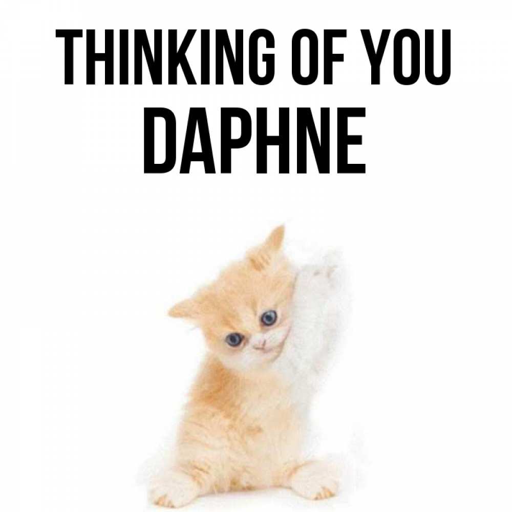 Greetings card с именем, Daphne Thinking of you зверушки и милота Greetings with text for free download 