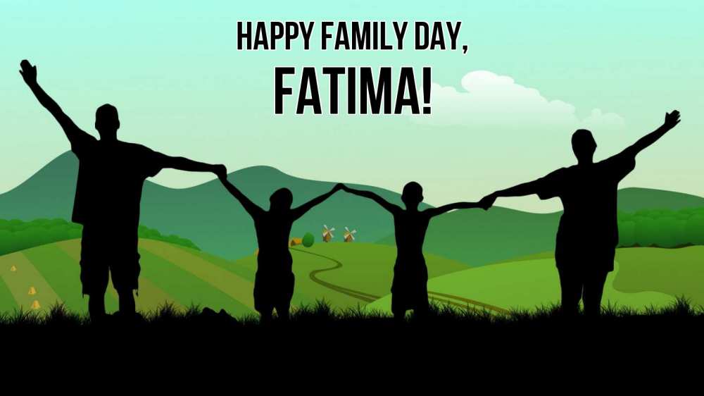 Greetings card с именем, Fatima happy family day с днем семьи Greetings with text for free download 