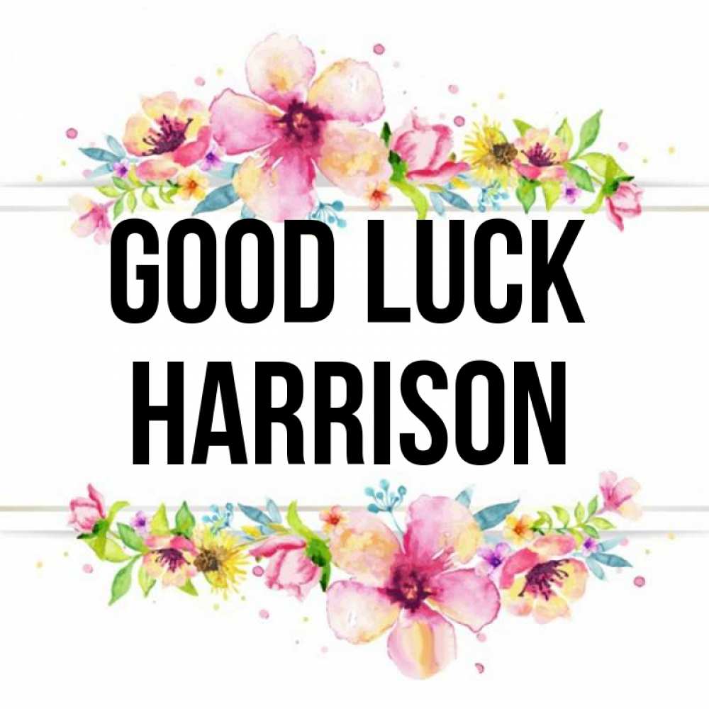 Greetings card с именем, Harrison Good luck пусть повезет 1 Greetings with text for free download 