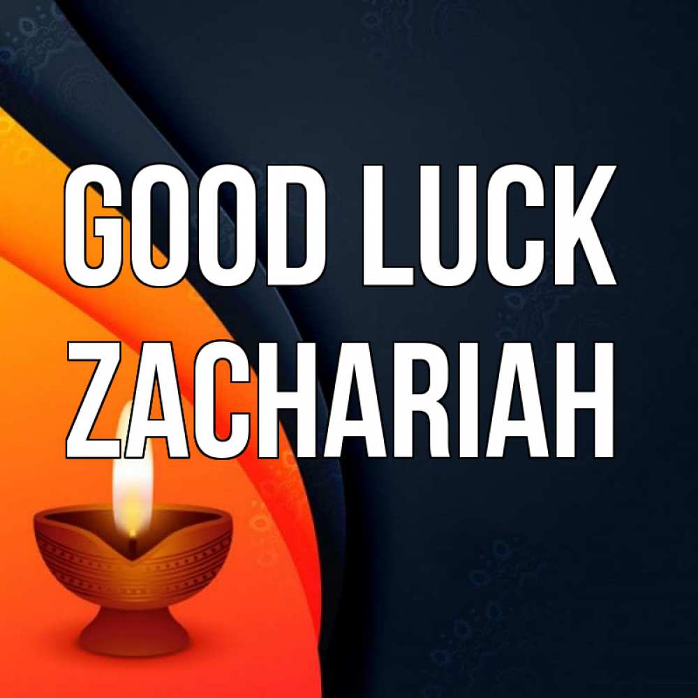 Greetings card с именем, Zachariah Good luck абстрактный фон Greetings with text for free download 