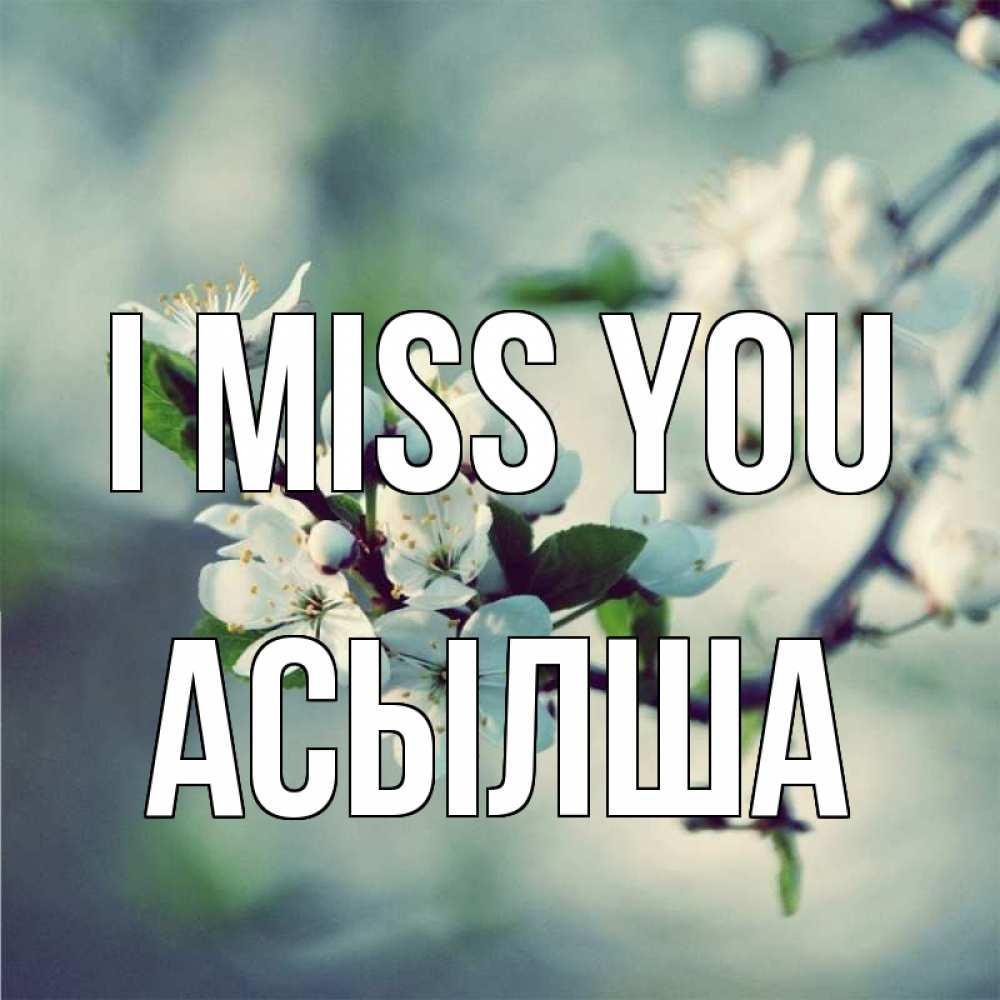 Greetings card с именем, АСЫЛША I miss you весна Greetings with text for free download 
