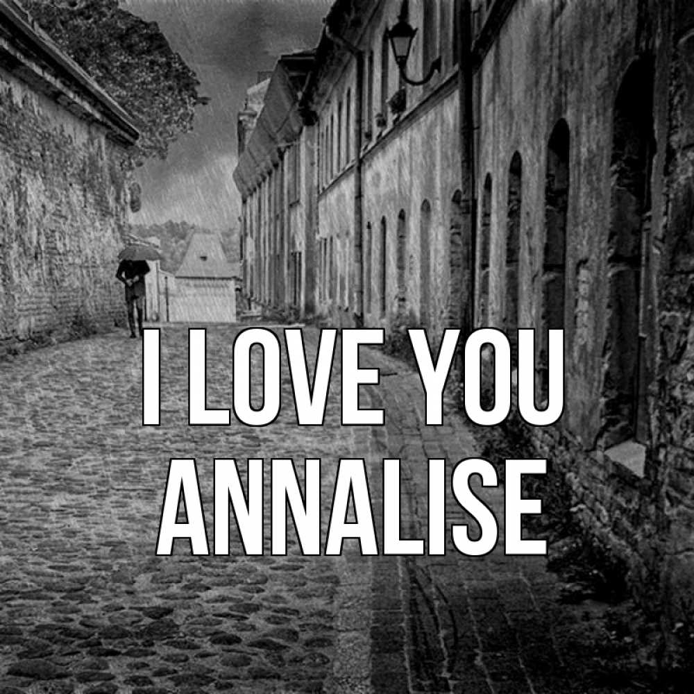 Greetings card с именем, Annalise I love you зонт Greetings with text for free download 