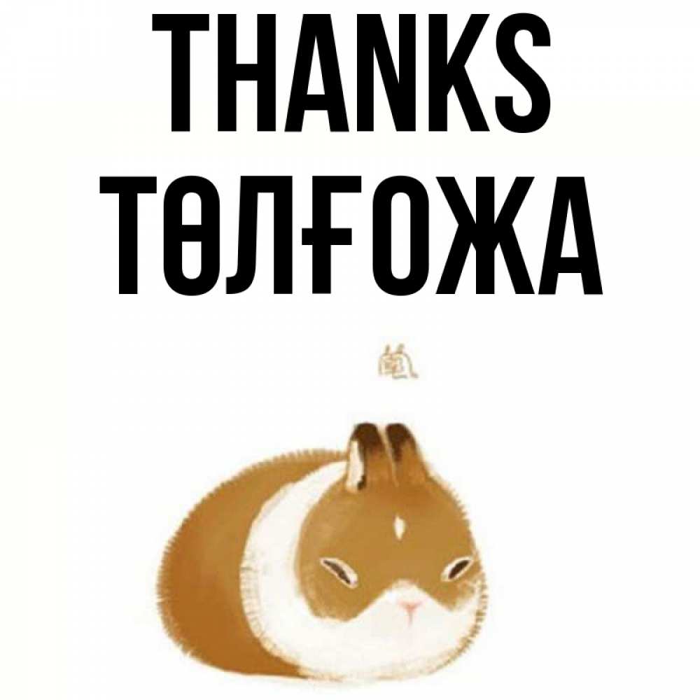 Greetings card с именем, ТӨЛҒОЖА Thanks коричнево белый домашний питомец Greetings with text for free download 