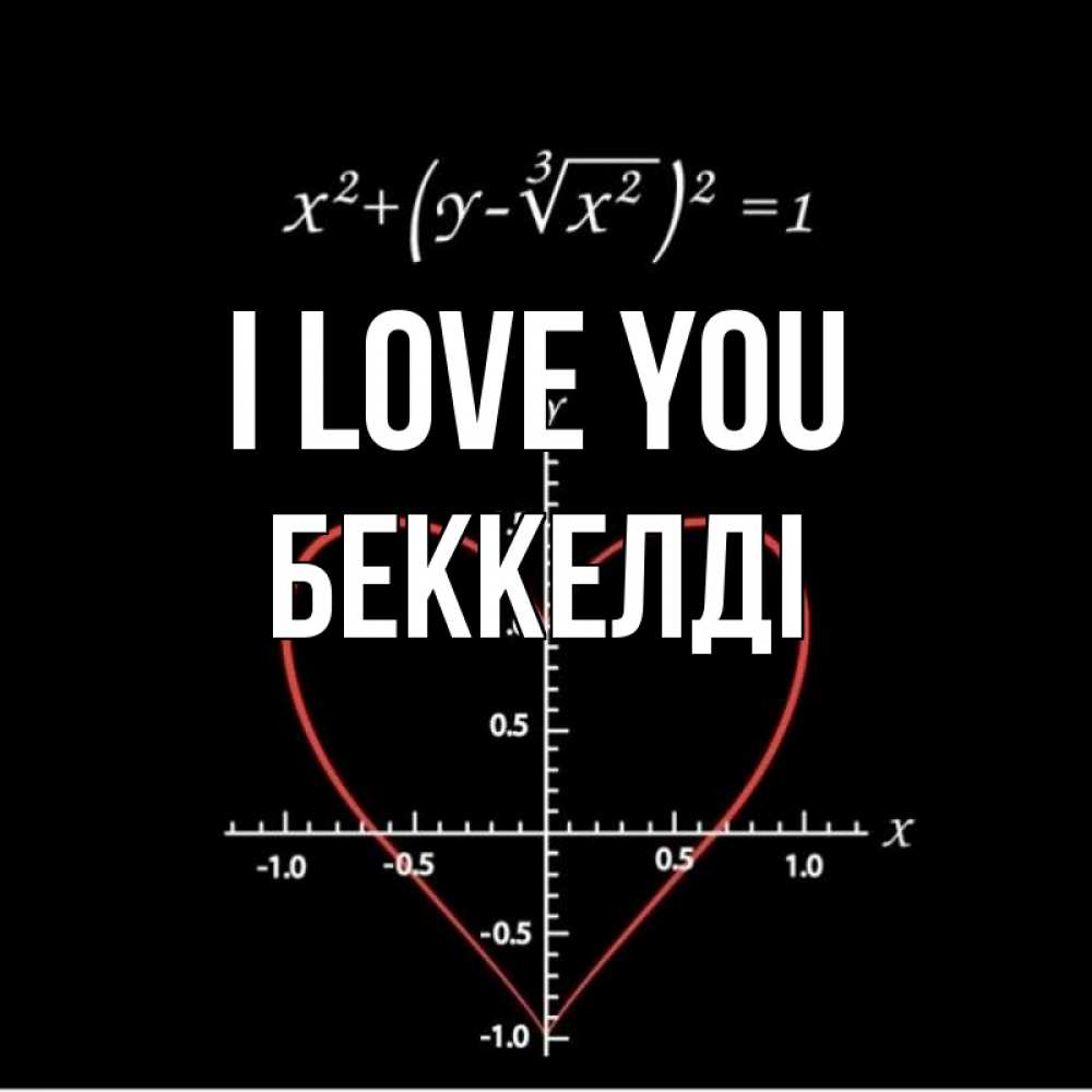 Greetings card с именем, Беккелді I love you сердечная формула Greetings with text for free download 