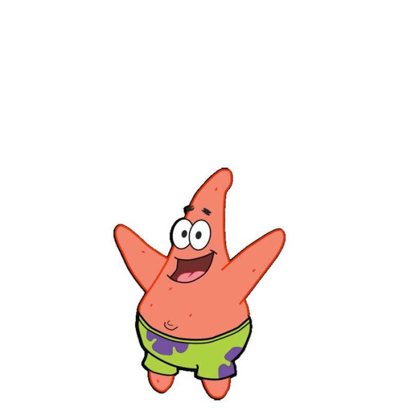 Открытка Патрик из спанч Боба  желает тебе хорошей дороги  Have a good trip 