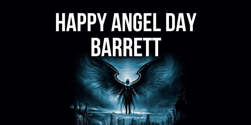 Greetings card с именем, Barrett happy angel day ангел, день ангела Greetings with text for free download 