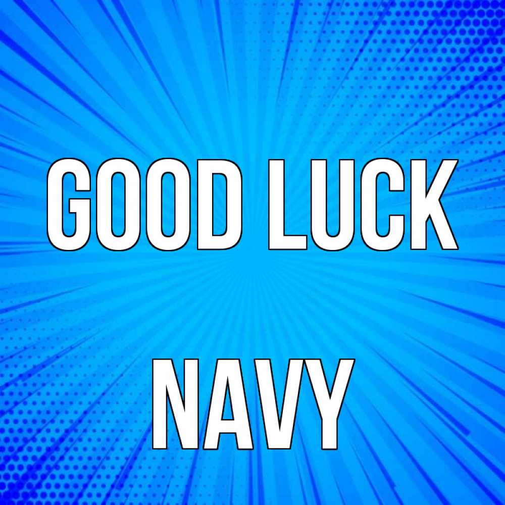 Greetings card с именем, Navy Good luck на удачу Greetings with text for free download 