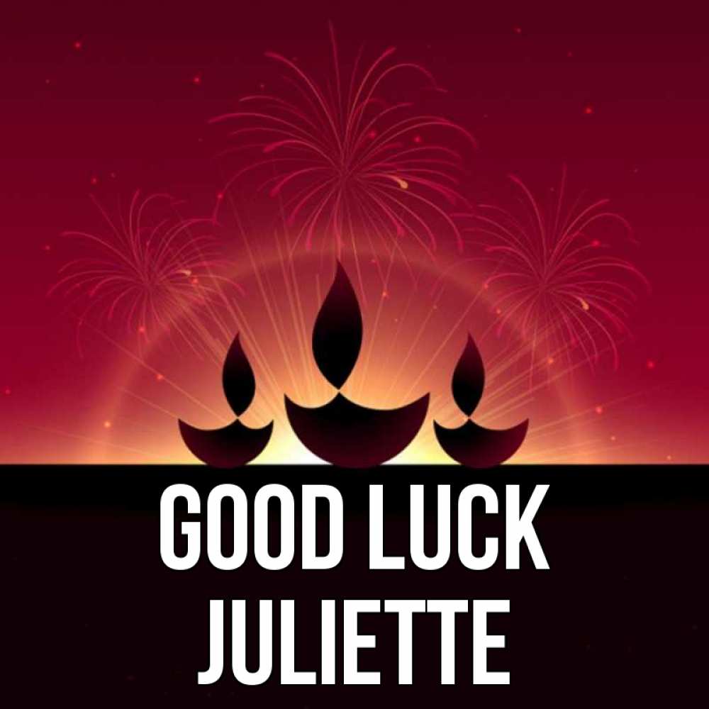 Greetings card с именем, Juliette Good luck праздник Greetings with text for free download 