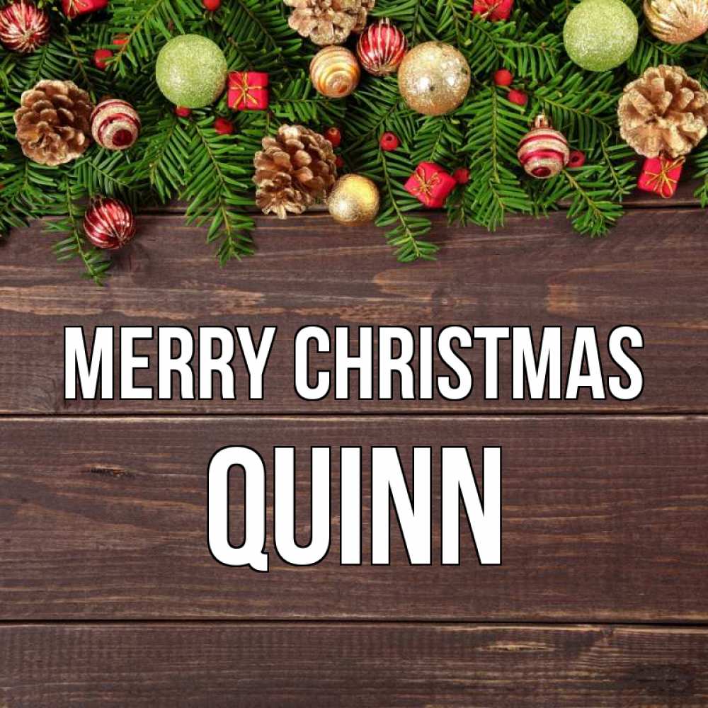 Greetings card с именем, Quinn Merry Christmas с рождеством Greetings with text for free download 