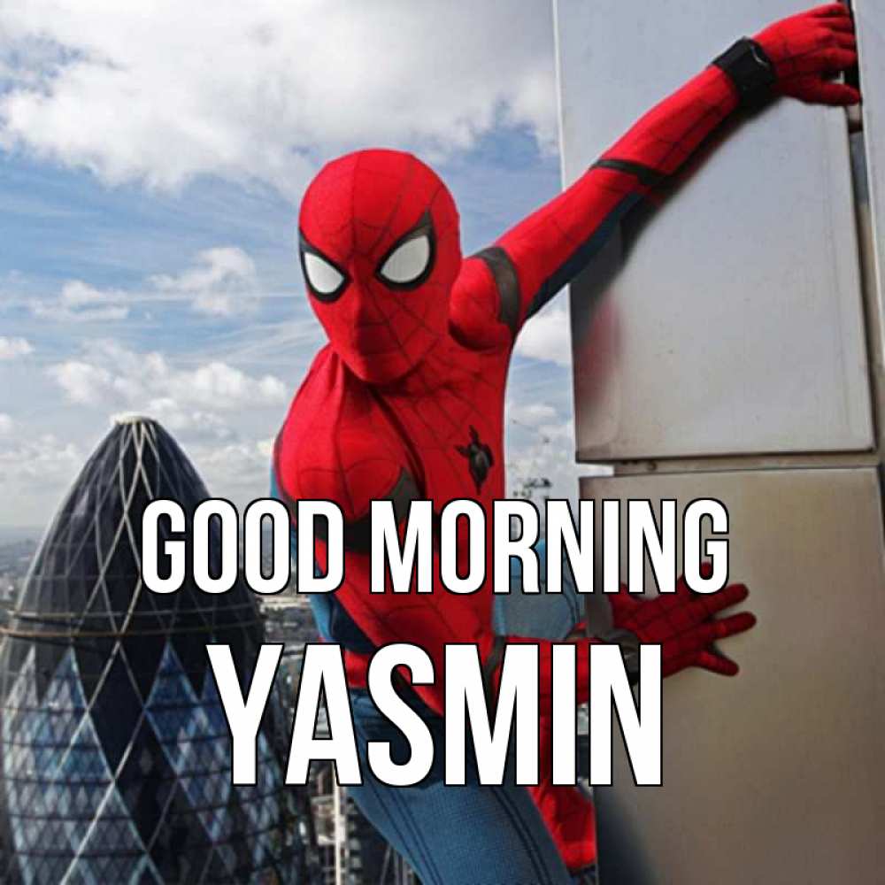 Greetings card с именем, Yasmin Good morning марвел герои Greetings with text for free download 