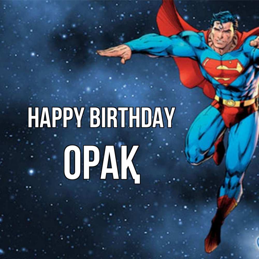 Greetings card с именем, ОРАҚ Happy Birthday супергерой Greetings with text for free download 