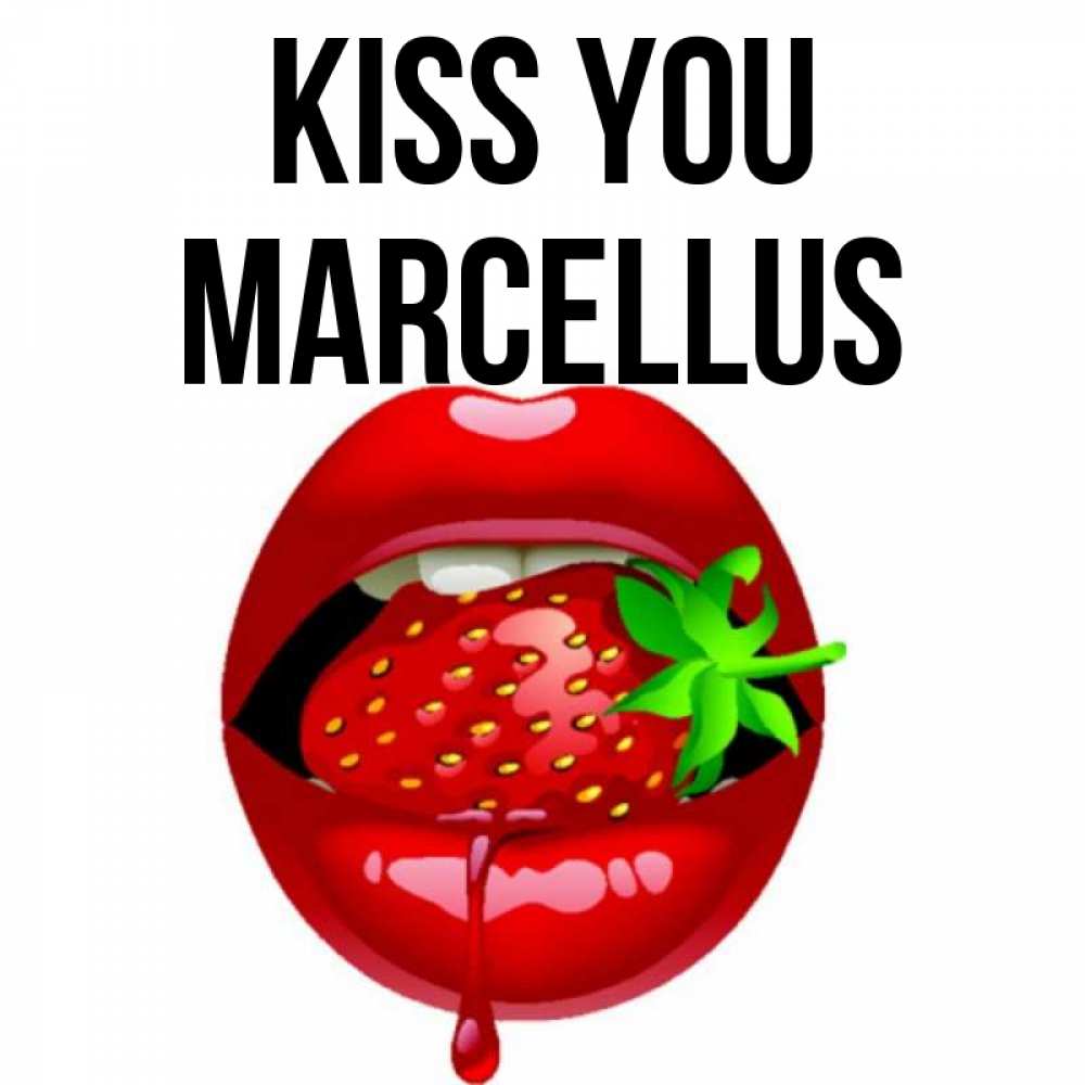 Greetings card с именем, Marcellus Kiss you открытки с поцелуями Greetings with text for free download 