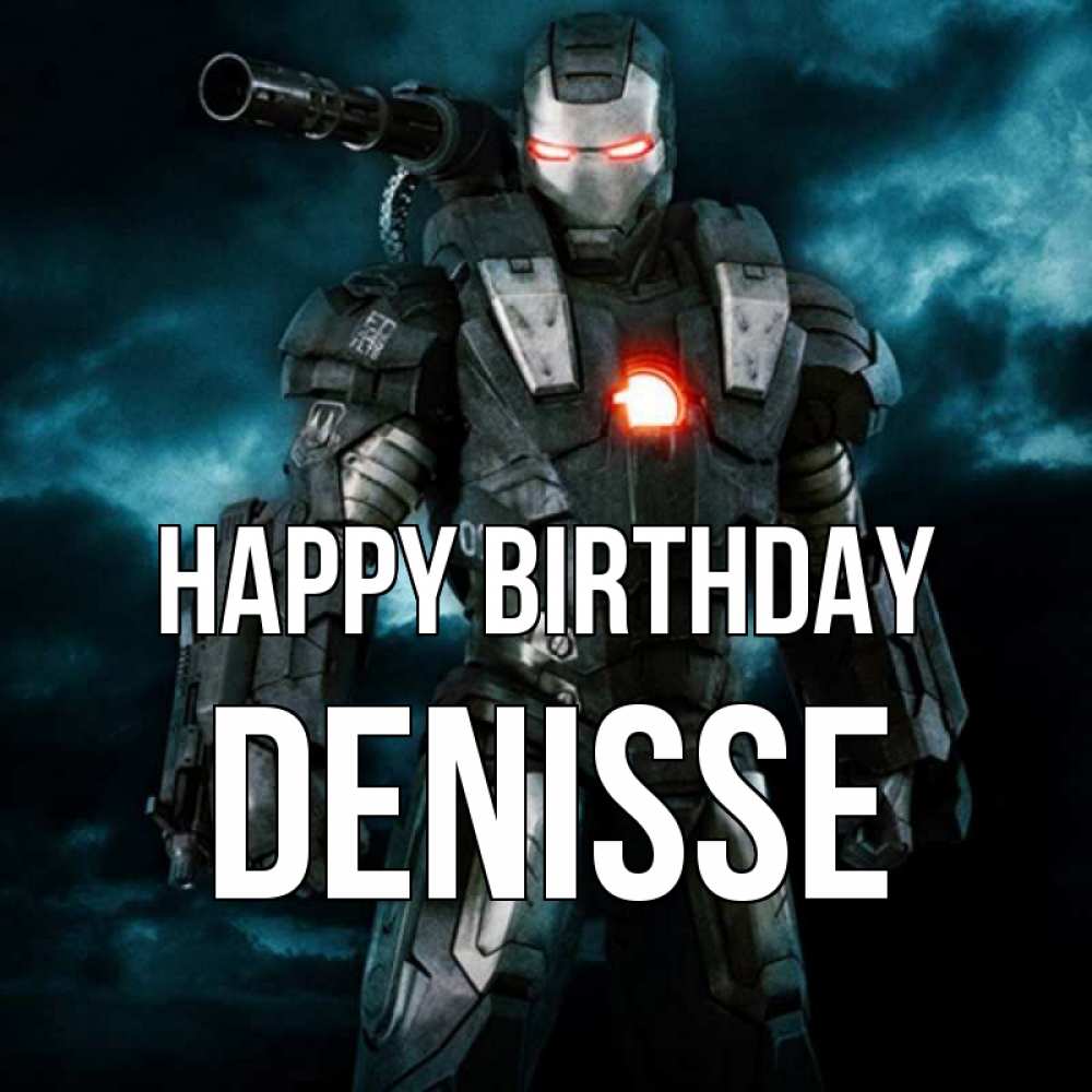 Greetings card с именем, Denisse Happy Birthday марвел супергерой в новом костюме Greetings with text for free download 